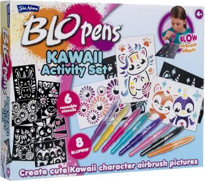 | BLOPENS® Kawaii Activity Set: Create Cute Kawaii Character Airbrush Pictures| Arts & Crafts | Ages 4 