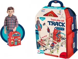 𝐏𝐑𝐄𝐌𝐈𝐔𝐌 Train Track Set for Toddlers & Kids – 142 PCS Train Tracks w/Reversible Curves, Bridges, Ramps – STEM Learning Toy for 3-7 Year Old Boys & Girls – Great Birthday, Idea