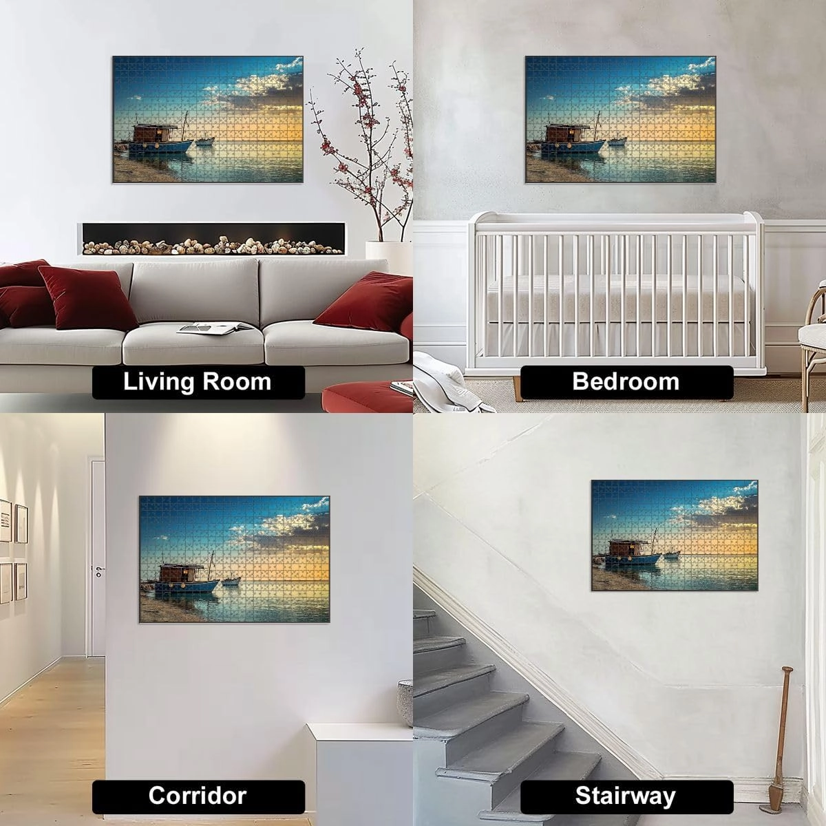 1000 Piece Jigsaw Puzzle Game, Colorful Wonderful Morning View Dammam sea Side Large Puzzle Artwork for Adults Teens Challenging Puzzle Game Nights Toy Gift