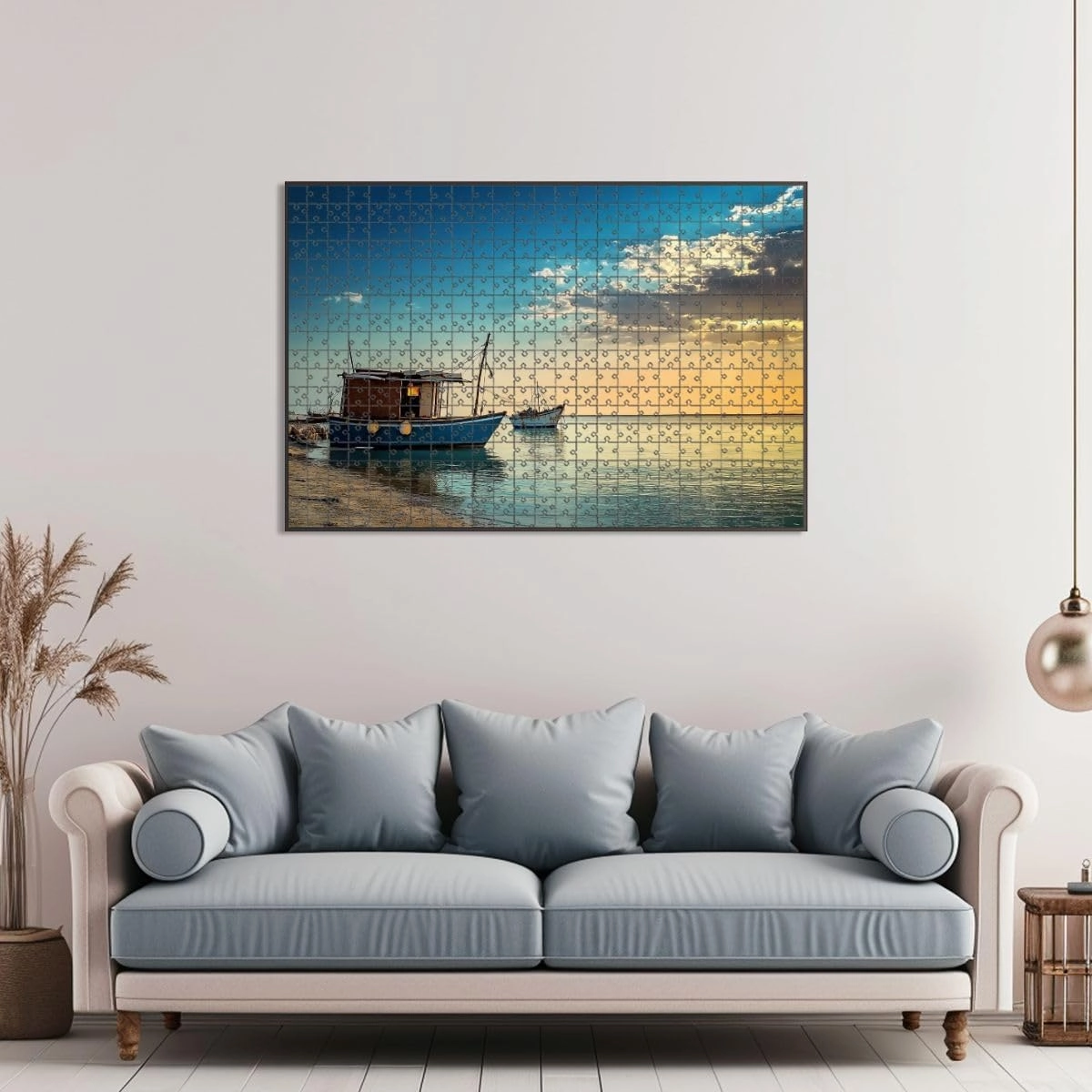 1000 Piece Jigsaw Puzzle Game, Colorful Wonderful Morning View Dammam sea Side Large Puzzle Artwork for Adults Teens Challenging Puzzle Game Nights Toy Gift