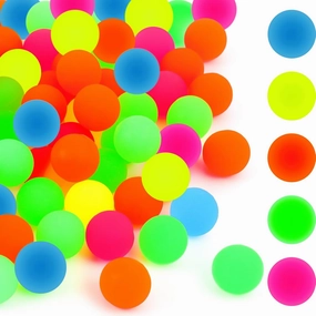 100 Pcs Bouncy Balls Glow in The Dark, Glow Bouncy Balls, 5 Colors Toys Glowing Party Favors Bouncing 1 Inch, Birthday Game Toy Party Decor