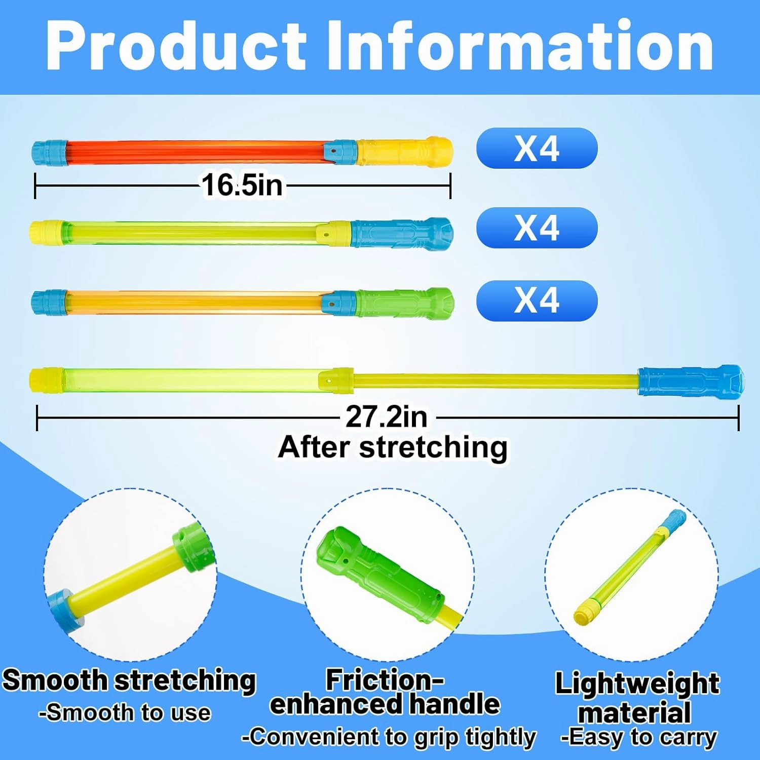 12 Pcs Water Gun -16.5in Bulk Water Soaker Blaster Squirt Gun for Kids Adults, Summer Outdoor Beach Party Games Fighting Play Swimming Pool Toys