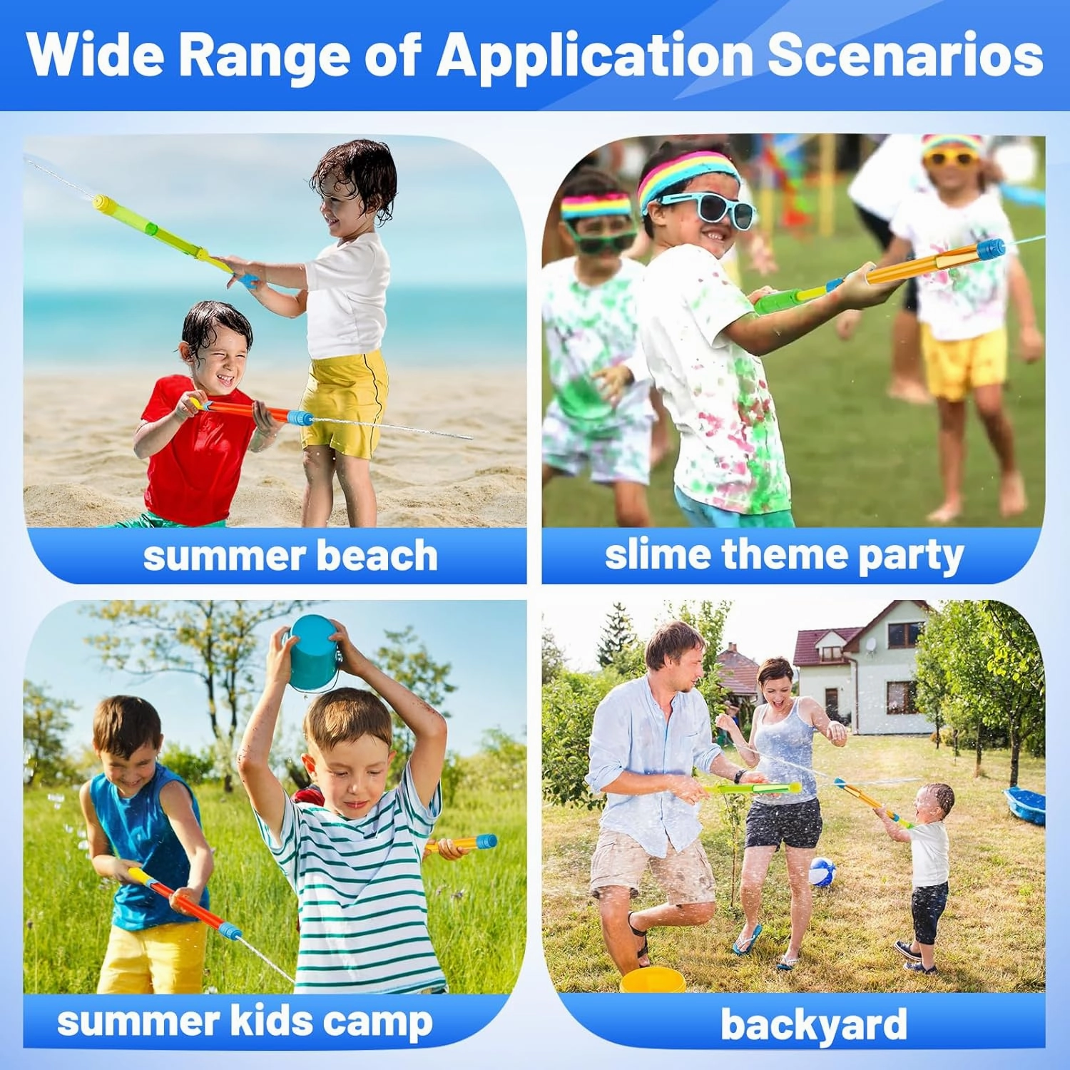 12 Pcs Water Gun -16.5in Bulk Water Soaker Blaster Squirt Gun for Kids Adults, Summer Outdoor Beach Party Games Fighting Play Swimming Pool Toys