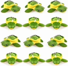 12 Pieces Plush Stuffed Ocean Animals, Mini Soft Stuffed Sea Animals Bulk Sea Creatures Toys for Kids(Small Turtle Style,3.2 Inch)