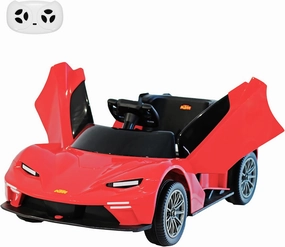 12V Ride On Car for Kids, Licensed KTM Electric Car for Kids, Battery Powered Sports Car with Remote Control, Sound System, 3 Speeds, LED Light, Scissor Doors, Seat Belt for 3-8 Years Boys Girls