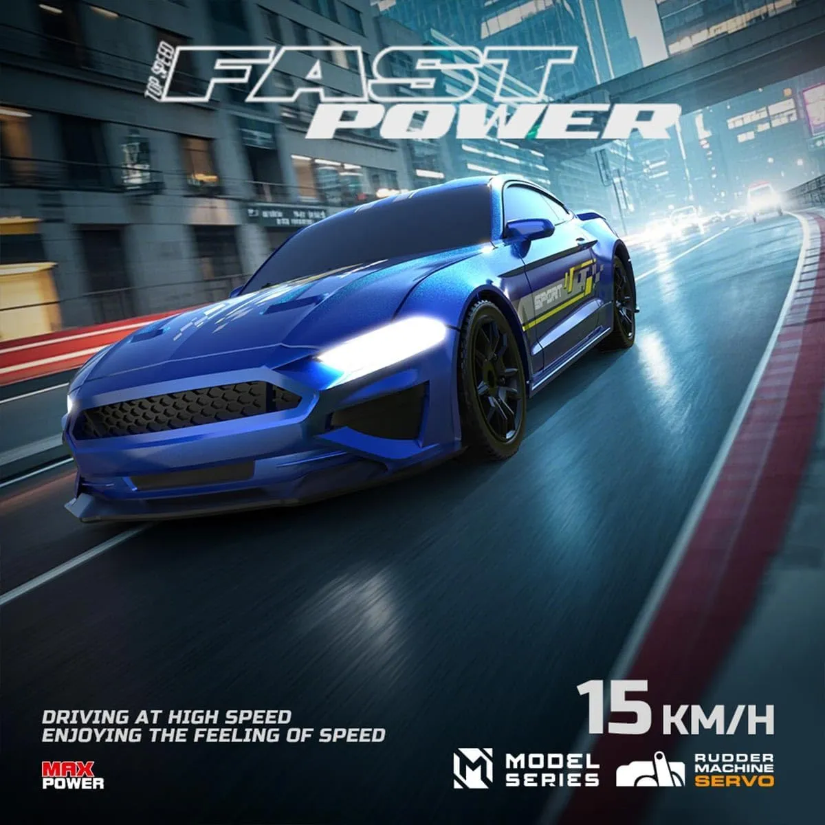 1/43 RC Drift Car Mini, 2.4G Full-Proportional Remote Control Sports Car with LED Lights, 15 KM/H Electric 4WD RC Racing Cars Model, Indoor Outdoor Toy Gift for Adults -RTR