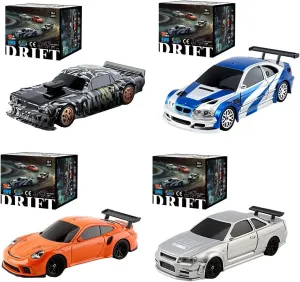 1/43 RC Drift Car Mini RC Car, 2.4G Remote Control Sports Car Remote Control Drift Car for Adults RC Racing Car, Electric RC Racing Drift Car with Lights RC Vehicle Gift -RTR