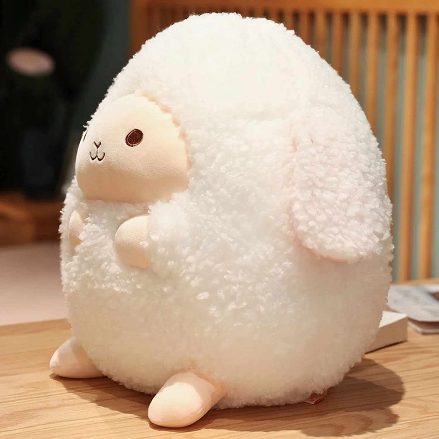 16 Inch Plush Sheep Stuffed Animal Sheep Hugging Pillow Cuddly Lamb Pillow Plushies Toy Lamb Huggable Anime Gifts for Kids and Lovers in Birthday, Valentines, Christmas, Thanksgiving Day...