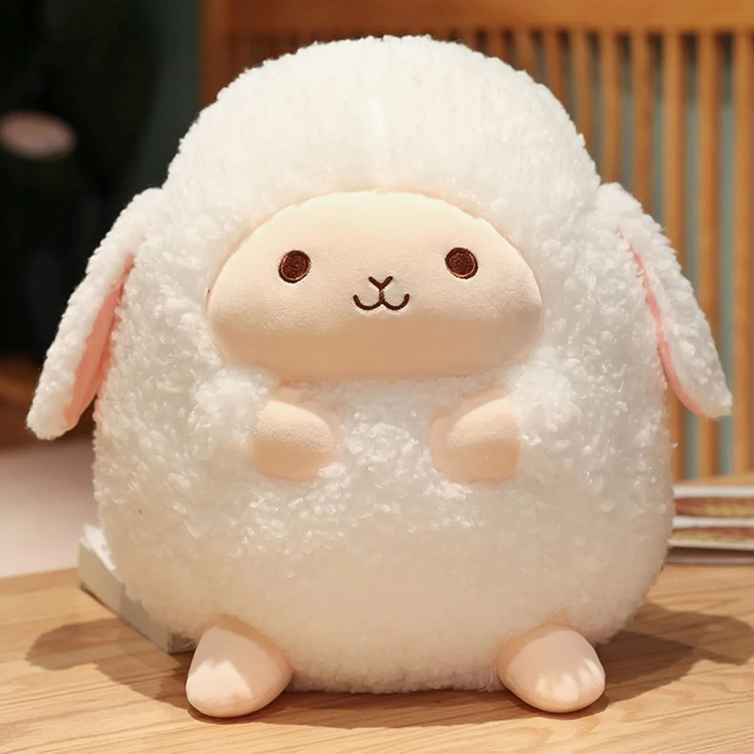 16 Inch Plush Sheep Stuffed Animal Sheep Hugging Pillow Cuddly Lamb Pillow Plushies Toy Lamb Huggable Anime Gifts for Kids and Lovers in Birthday, Valentines, Christmas, Thanksgiving Day...