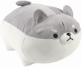 16" Shiba Inu Plush Corgi Plush Stuffed Animal Kawaii Plush Soft Pillow Doll Dog, Dog Plush Toy Gifts for Family, Friends, Kids (Grey) (Shiba Inu)