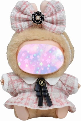 17cm Doll Clothes Set (No Doll), 3 Pieces Dress Outfit Set for 6.7inch Doll Suit, Luxury Chic Hat & Clothes Accessories for 1st/2nd/3rd Gen Doll Play & Display (Pink A)
