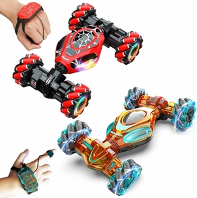 1:18 VS 1:12 Scale 2PCS Gesture RC Car for Boys Girls 6-12 Year 4WD Remote Control Car with Light Music for Kids Toy Birthday Xmas Gift