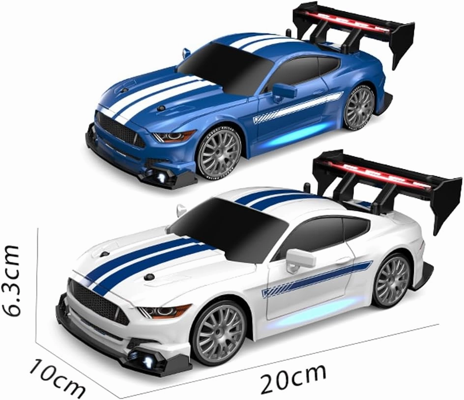1:24 Scale RC Drift Car, 30KM/H 4WD 2.4GHz Remote Control Cars with LED Light, Racing and 4 Drifting Wheels, 1 Rechargeable Batteries, High Speed RC Racing Cars Perfect Toy Gift for Boys, Girls, Kids