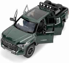 1:24 Tundra Off-Road Pickup Car Model, Pull Back Diecast Truck Toy with Sounds＆Lights for Kids Boys Girls and Adults, Gift Green.