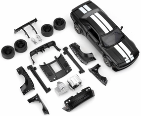 1:36 Take Apart Assembled Car Model for 2022 Dodge Challenger SRT Hellcat Diecast Toy, DIY Zinc Alloy Vehicle Toy Kit Educational Building Toys Cars Birthday Gift for Children (Black)