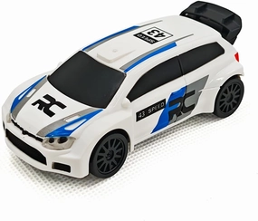 1/43 Scale 2.4G Full-Proportional Mini Electric RC Drift Racing Car Model with LED Lights (Gyro RTR Version/White Rally Style 1)