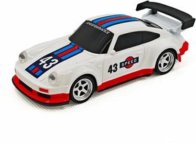 1/43 Scale 2.4G Full-Proportional Mini Electric RC Drift Racing Car Model with LED Lights (Gyro RTR Version/White Sports Car Version)