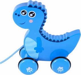 1pc Cartoon Dinosaur Pull Along Toy for Toddlers Safe Boy Girl Funny Toy for Crawling and Walking Training Home Preschool Nursery