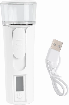 1pc Nano Facial Mister Portable Hydrating Sprayer for Deep Moisturizing and Skin Care USB Rechargeable Capacity for Daily Makeup and White