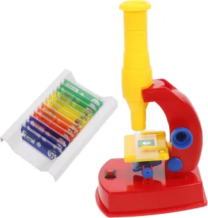 1Set Microscope Educational for Science Exploration Angle Includes Specimens for Boys Science Present