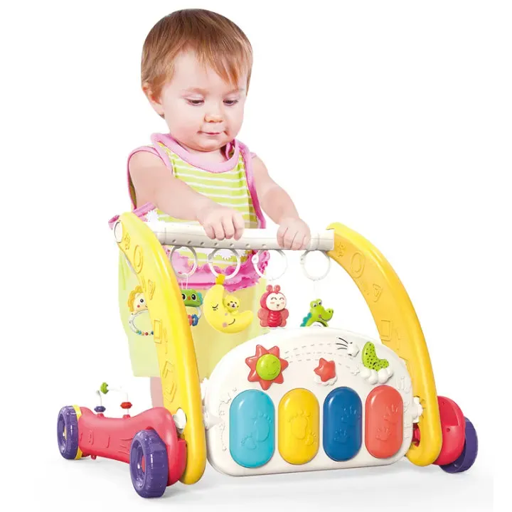 2 In 1 Baby Walker & Piano Rack | Baby Gym Play Mat