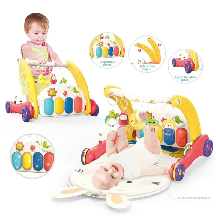 2 In 1 Baby Walker & Piano Rack | Baby Gym Play Mat