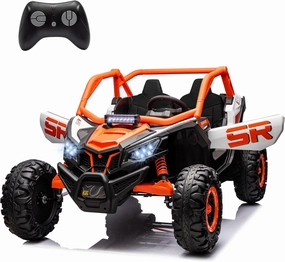 24V10A 2-Seater Kids' Electric Vehicles 8 Mph Power Wheels Ride on Toys for Big Kids UTV w/Remote Control All-Terrain Ride on car for Boys Girls Gift(Orange)