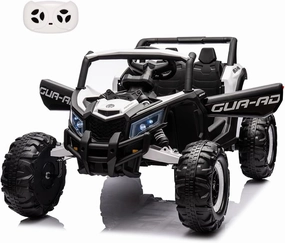 24V Ride on UTV Car, Electric Car for Kids, Battery Powerd Electric Off-Road UTV Car w/Remote Control, 2 * 200W Motor, Spring Suspension, Music, LED Headlights, Ride on Vehicle Kid Cars