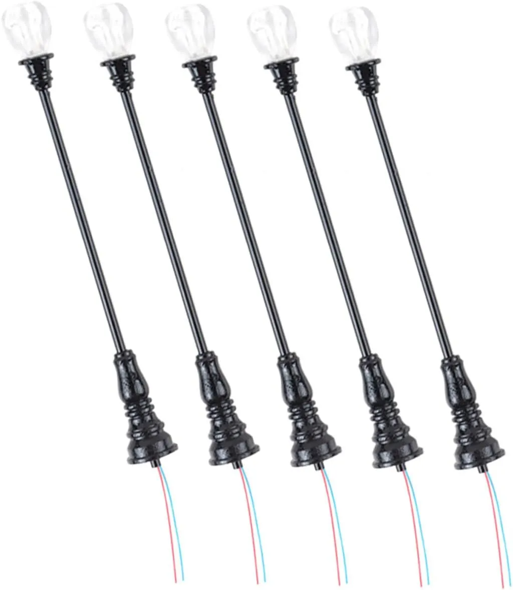 25pcs Miniature Lamps Street Light Decor for Sand Table Garden Decoration Chic Design for House Landscape Compact for Enhanced Scene Level