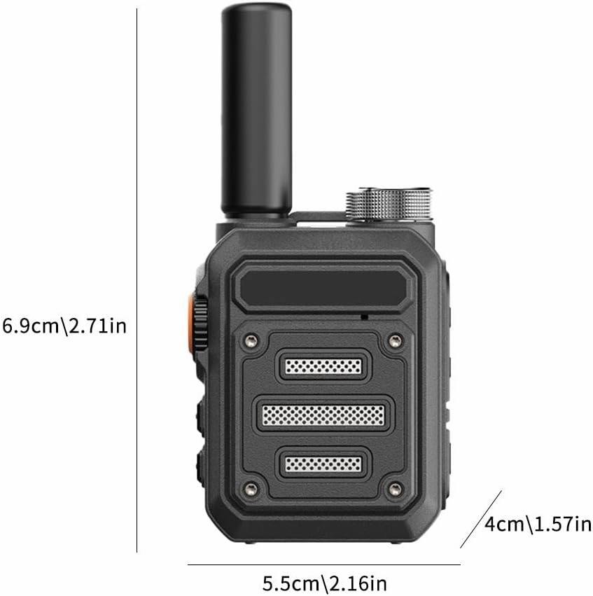 2PCS Waterproof & Shock Resistant Walkie-Talkies, Nationwide PTT Unlimited Range, Rechargeable Long Range Mini Walkie-Talkies, Instant 2 Way Radios (Khaki)