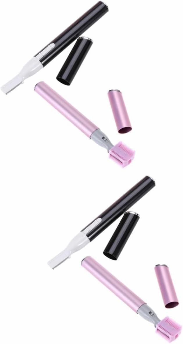2sets Eyebrow Trimmer Electric Rechargeable Hair Removal Device Portable for Women Ladies Eyebrow Razor 2pcs*2