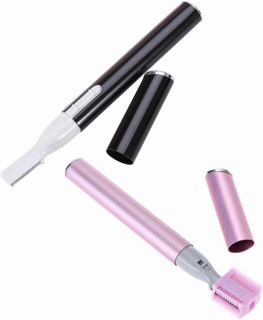 2sets Eyebrow Trimmer Electric Rechargeable Hair Removal Device Portable for Women Ladies Eyebrow Razor 2pcs*2