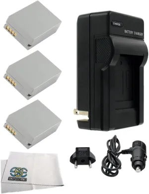 3 Pack Replacement NB-10L Battery   Travel Charger & Car Charger, for Canon PowerShot G1 X, G3-X, G15, G16, SX40 HS, SX50 HS, SX60 HS Digital Camera