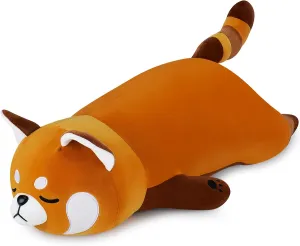 30'' Giant Red Panda Plush Stuffed Animal - Large Sleeping Plush Toy Pillow, Cute Hugging Plushie, Room Decor, Christmas Birthday Gifts for Kids Girls Boys