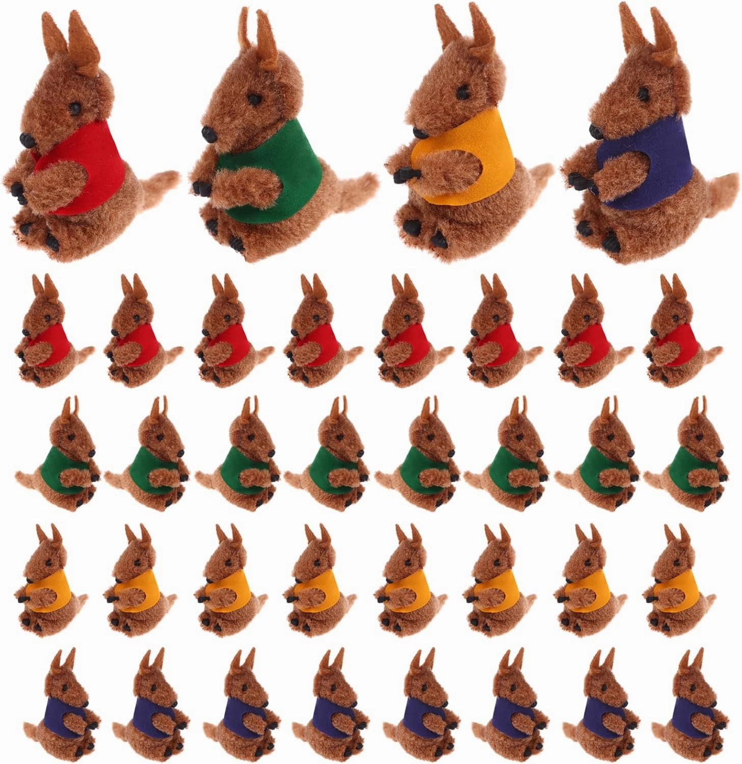 36 Pcs Kangaroo Clip Buddy Kangaroo Clip Stuffed Animal Pencil Toppers Kangaroo Prizes Fuzzy Kangaro-o Hugger Clip Animal Plush Pencil Clips Cute Toy Keychain Clip