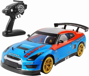 4WD Off-Road RC Vehicle 2.4Ghz Large Electric Remote Control Car 70km/h High Speed Drift Racing Car Hobby Level Toy Truck with Two Batteries for Boys and Adults