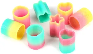 50 Pack - Mini Rainbow Magic Springs in Assorted Colors| in Bulk | for Birthdays Party Favor, Classroom Prizes, Goodie Bag Filler Easter Egg Filler
