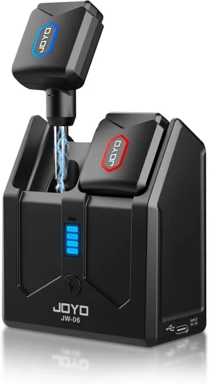 5.8Ghz Wireless Guitar Transmitter Receiver Guitar System with Charging Box for Electric Guitar Bass 4 Audio Channels (JW-06)