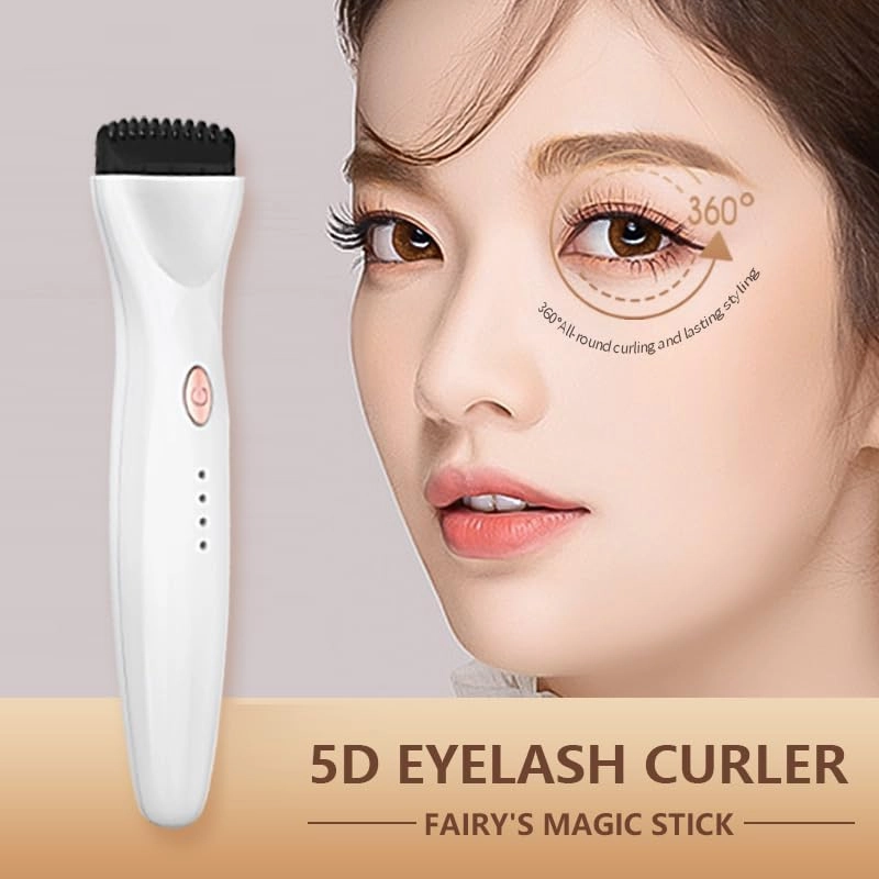 5D Electric Eyelash Curler, USB Type-C Charging, 3 Temperature Settings, 30-Day Battery Life, White (Withe)