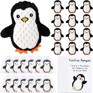 6 Sets Mini Penguin Inspirational Gifts, Handmade Crochet Animals Cute Decor Emotional Gifts for Volunteer Employee Staff