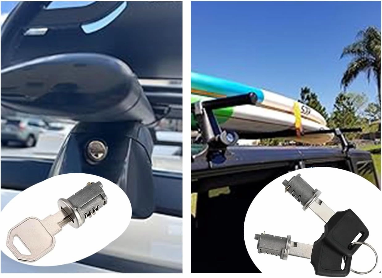 6 Pack Lock Cores for Yakima SKS Car Roof Rack System Components, Lock Cylinders Compatible with Yakima Roof Rack Locks, Universal for All Yakima Lockable Accessories