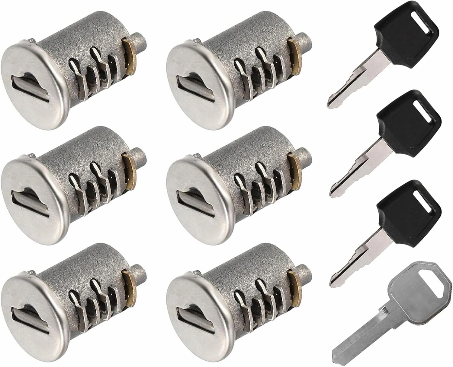 6 Pack Lock Cores for Yakima SKS Car Roof Rack System Components, Lock Cylinders Compatible with Yakima Roof Rack Locks, Universal for All Yakima Lockable Accessories