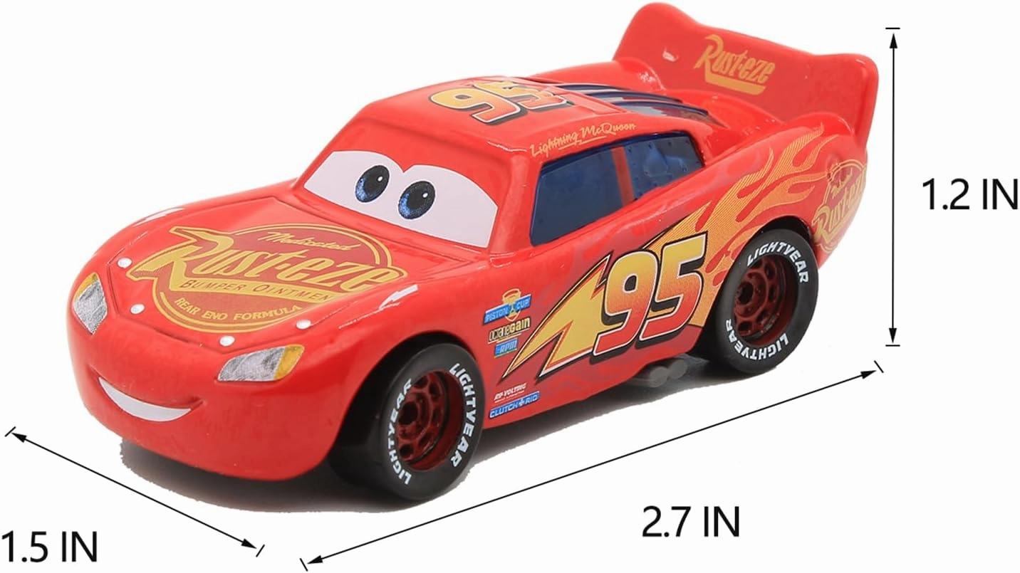6 Piece Car 3 Toys, Movie Car, Die-cast Toy Cars, Birthday for Boys Over 3 Years Old (6 Piece)