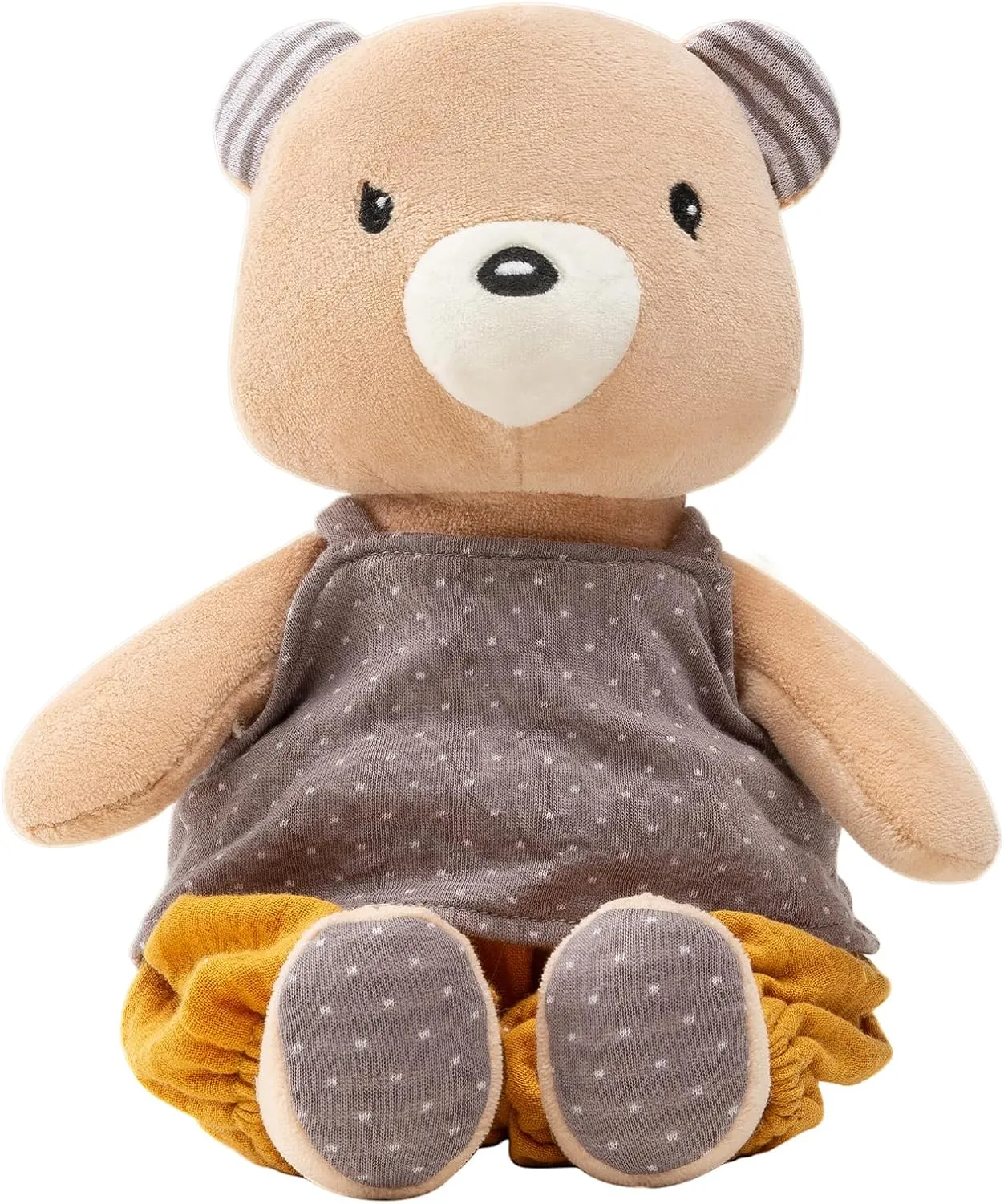 7" Organic Cotton Plush Toys, Plush Bear Stuffed Animals Soft Cuddly Toy for Babies and Toddlers