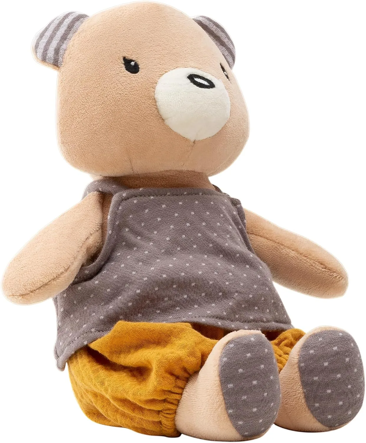 7" Organic Cotton Plush Toys, Plush Bear Stuffed Animals Soft Cuddly Toy for Babies and Toddlers