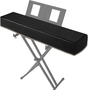 88 Key Piano Keyboard Cover,Black Leather Luxury Soft Digital Piano Dust Cover,Electronic Keyboard Waterproof Dustproof Protective Piano Covers Fits for Most 88 Keys