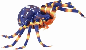 8" Plush Spider Toy - Stuffed Animal to Ignite Imaginations, Soft and Safe Realistic Toys for Kids 3 , Educational Play, Vibrant Colors - Perfect for Endless Adventures (Blue)