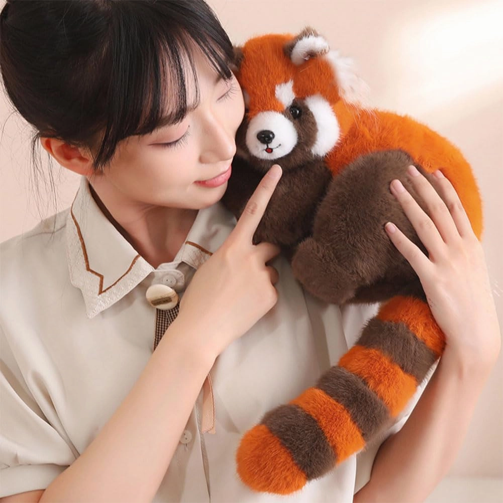 9.8 inch Red Panda Weighted Stuffed Animal, Large Weighted Plush Animal,Cute Red Panda Plush Toy Pillow,Soft Kawaii Plushie Gifts for Adults, Kids, Boys and Girls