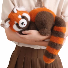 9.8 inch Red Panda Weighted Stuffed Animal, Large Weighted Plush Animal,Cute Red Panda Plush Toy Pillow,Soft Kawaii Plushie Gifts for Adults, Kids, Boys and Girls