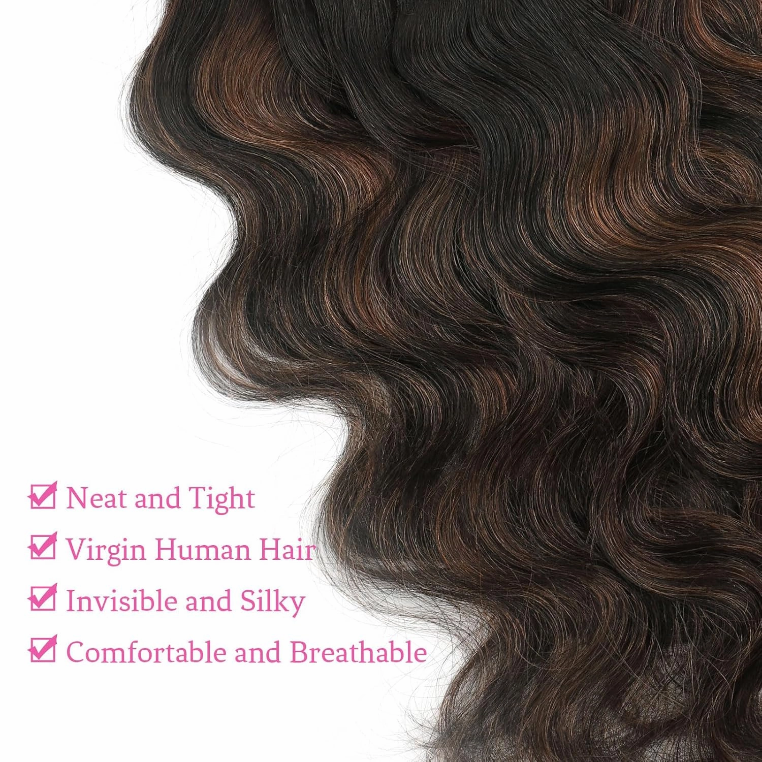 ABH AMAZINGBEAUTY HAIR Body Wave Clip in Hair Extensions Human Hair Body Wave Clip ins for Black Women Rooted Black Piano Natural Black #1B Mixed With Chocolate Brown #4 Two Tone 120G 22 Inch